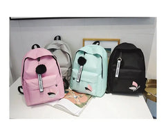 Nylon Backpack Women Backpack Solid Backbag Mochilas Female Shoulder Bag