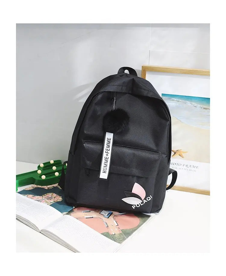 Nylon Backpack Women Backpack Solid Backbag Mochilas Female Shoulder Bag