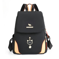 Nylon Backpack Women Vintage School Bags Casual Mochilas