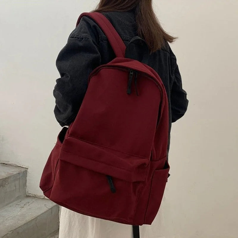 Nylon Backpack Unisex Casual High Street Girls School Bag Book Laptop Rucksack