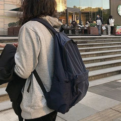 Nylon Backpack Unisex Casual High Street Girls School Bag Book Laptop Rucksack