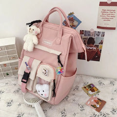 Nylon Backpacks Women School Bag Backpack High School Bags for Girls