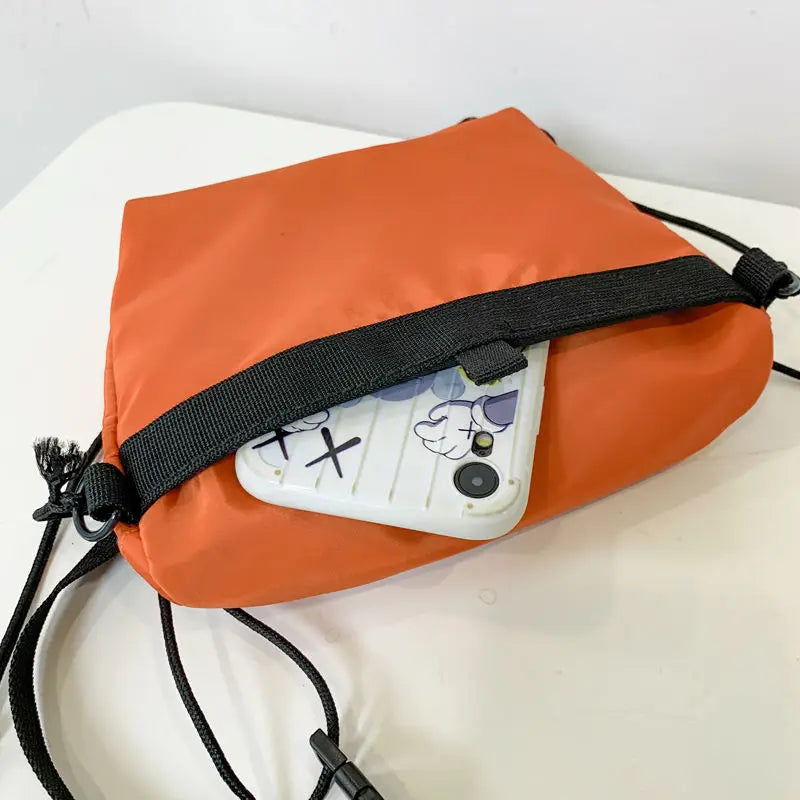 Nylon Summer Shoulder Bag Casual Solid Zipper Soft Crossbody Bag