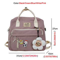 Women's Nylon Crossbody Shoulder Bag Canvas Tote Satchel