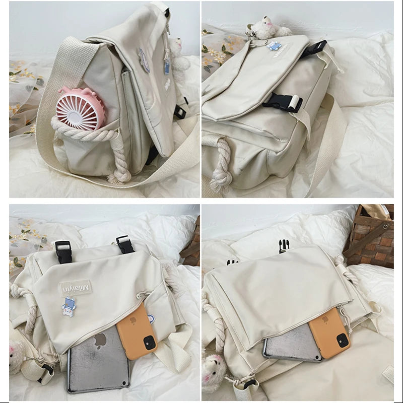 Nylon Bags Women Purses Handbags Girls Casual Shoppers Messenger College Wallets