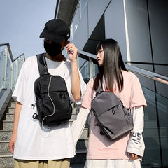 Men's Nylon Chest Bag Messenger Waterproof Travel Phone Bag
