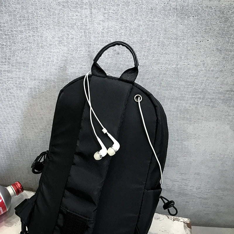 Men's Nylon Chest Bag Messenger Waterproof Travel Phone Bag