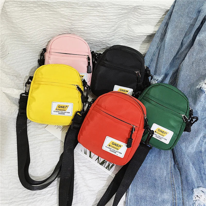 Nylon Cloth Bag Ladies Small Square Bag Style Casual Single Shoulder Bag