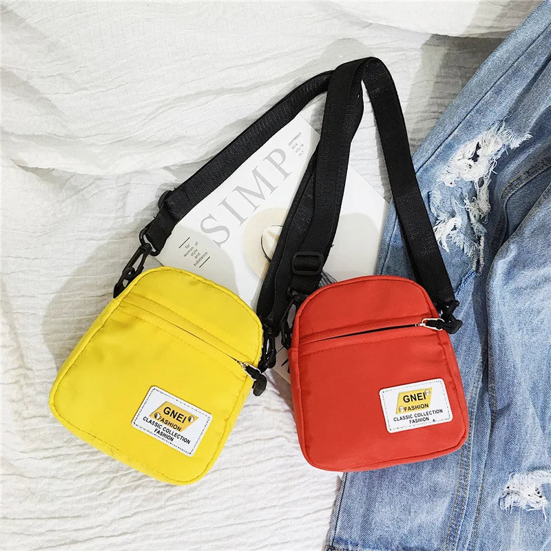 Nylon Cloth Bag Ladies Small Square Bag Style Casual Single Shoulder Bag