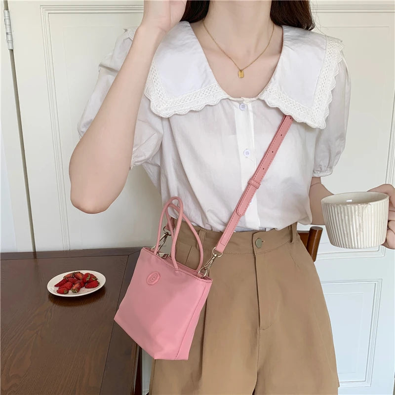 Nylon Cloth Small Messenger Bag Women Shoulder Crossbody Purse Handbag