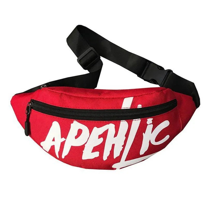 Letter Nylon Crossbody Bag Sports Outdoor Chest Bag Waist Bag Female