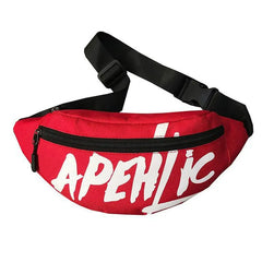 Letter Nylon Crossbody Bag Sports Outdoor Chest Bag Waist Bag Female