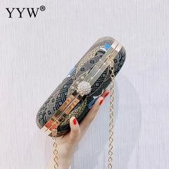 Nylon Fish Pattern Crossbody Shoulder Bag Embroidered Clutch Purse