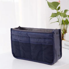 Double Zipper Makeup Bag Travel Toiletry Storage Organizer