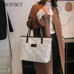 Nylon Cotton-padded Bag Casual Large Capacity Hand Bags Soft Warm