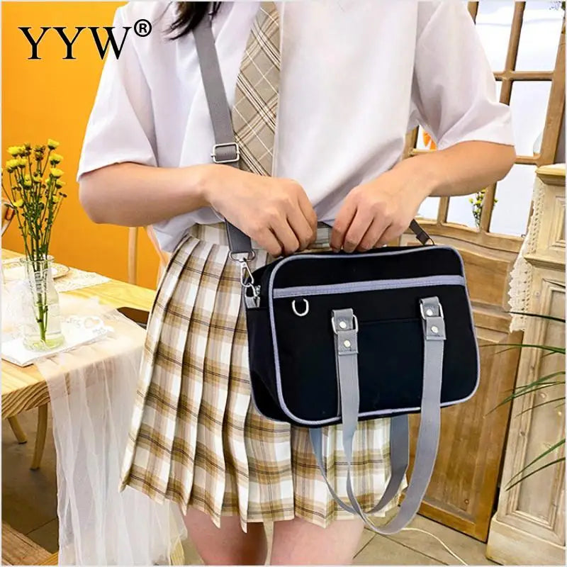 Japanese Style Nylon Crossbody Bag Large Capacity Shopping Shoulder Handle Bags