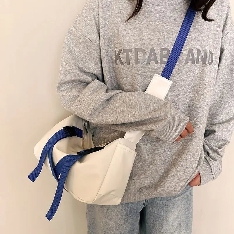 Nylon Crossbody Bag for Women Men Shoulder Messenger Pouch Canvas Satchel