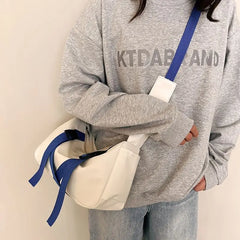Nylon Crossbody Bag for Women Men Shoulder Messenger Pouch Canvas Satchel