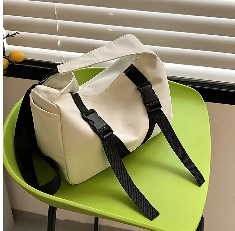 Nylon Crossbody Bag for Women Men Shoulder Messenger Pouch Canvas Satchel