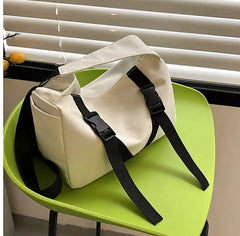 Nylon Crossbody Bag for Women Men Shoulder Messenger Pouch Canvas Satchel