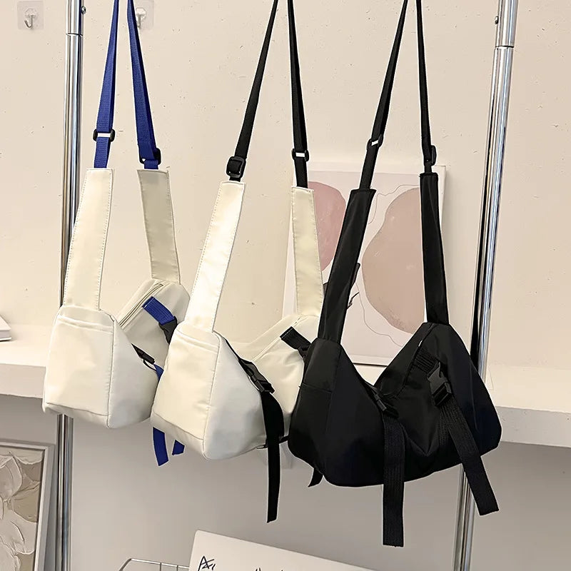 Nylon Crossbody Bag for Women Men Shoulder Messenger Pouch Canvas Satchel