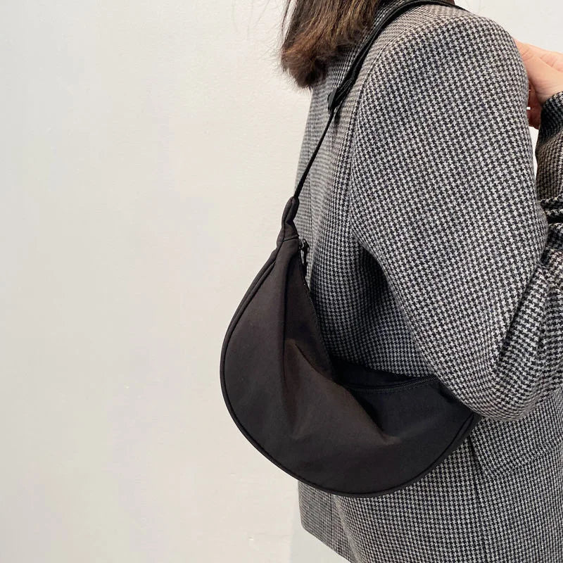 Nylon Crossbody Dumpling Bag Lightweight Underarm Shoulder Canvas Bags