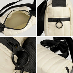 Nylon Down Shoulder Crossbody Bag Winter Women Handbags Solid Tote