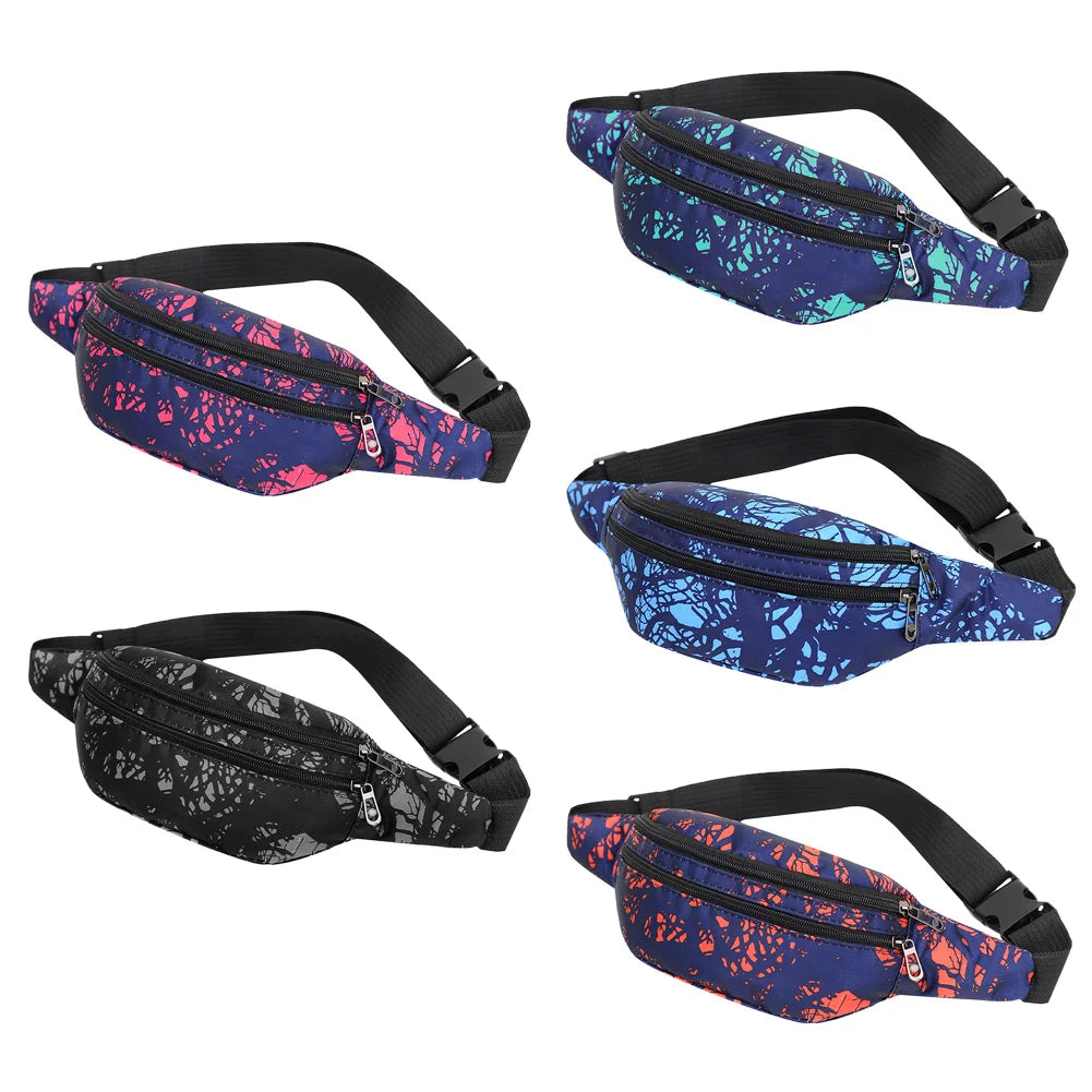 Nylon Fanny Pack Women Phone Daily Chest Waist Printed Waist Bag