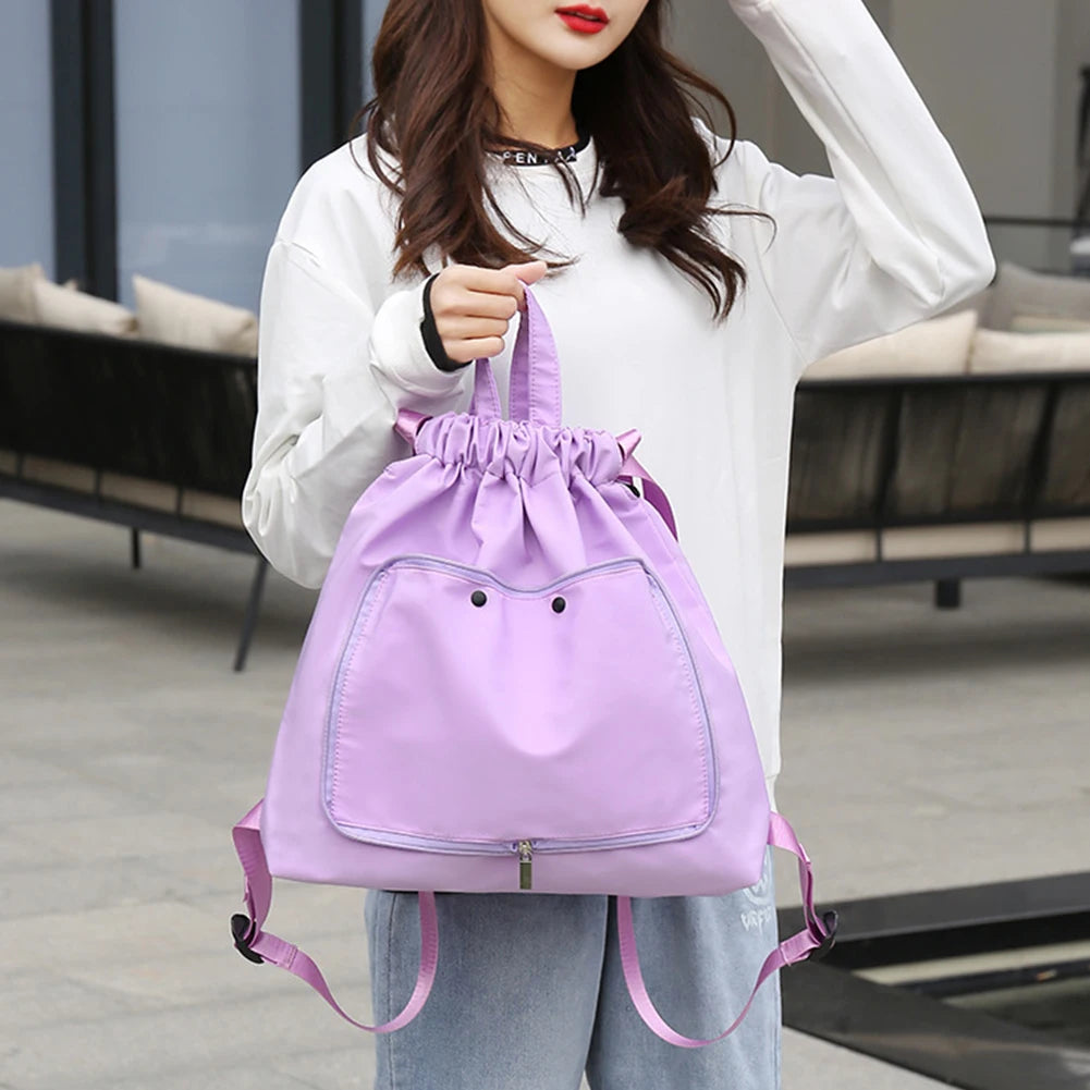 Nylon Fitness Bag Dry Wet Separation Rucksack Lightweight Multifunctional