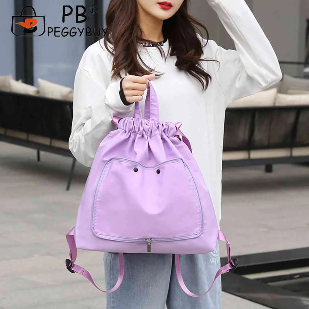 Nylon Fitness Bag Dry Wet Separation Rucksack for Gym Yoga Swimming