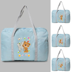 Nylon Travel Bag Waterproof Large Capacity Tote Organizer Bear Print