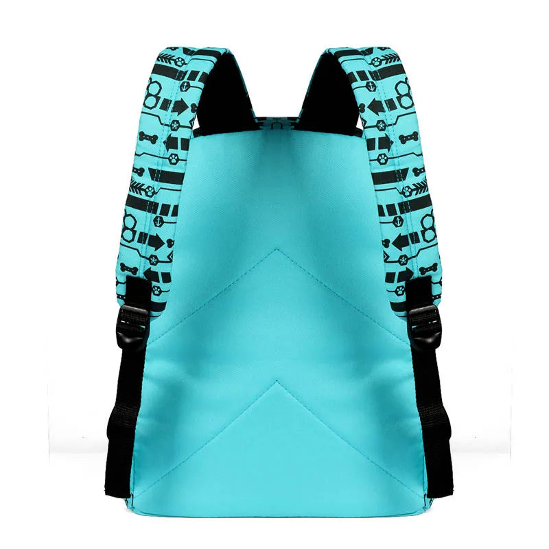 Nylon Geometric Prints Women Backpack Casual Knapsack