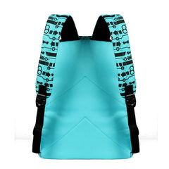 Nylon Geometric Prints Women Backpack Casual Knapsack