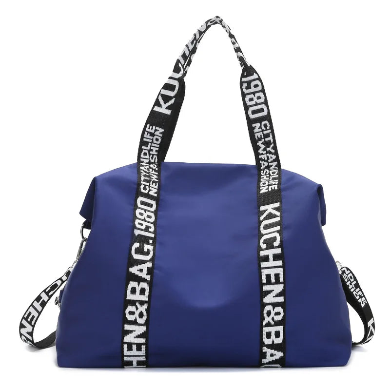 Water Repellent Nylon Gym Bag Large Capacity Tote Travel Bag