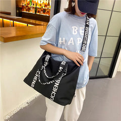 Water Repellent Nylon Gym Bag Large Capacity Tote Travel Bag