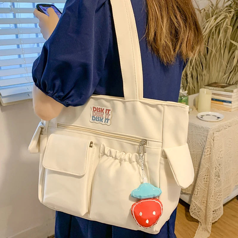 Nylon Shoulder Bag Large Capacity Crossbody for Teen Girls