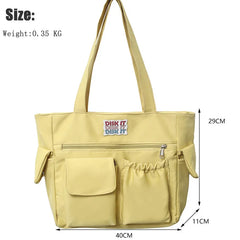 Nylon Shoulder Bag Large Capacity Crossbody for Teen Girls