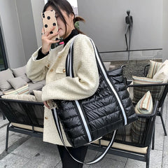 Winter Nylon Tote Bag High Capacity Women's Handbag