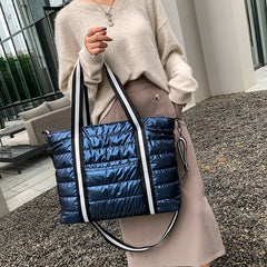 Winter Nylon Tote Bag High Capacity Women's Handbag