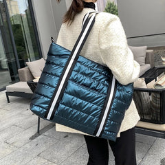 Winter Nylon Tote Bag High Capacity Women's Handbag