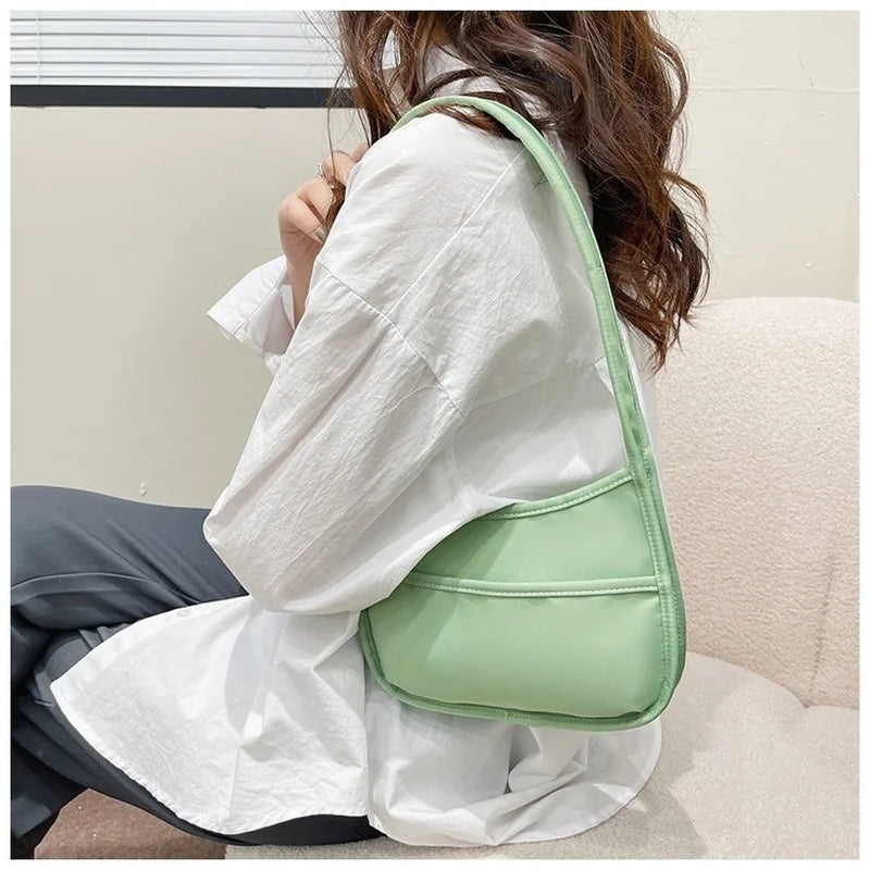 Nylon Hobos Women Handbag Candy Women Shoulder Bag Large Capacity Female Clutch