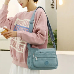 Nylon Ladies Shoulder Bags Female Messenger Bags Pockets Women Crossbody Bags