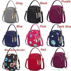 Women's Nylon Mini Handbag Crossbody Cell Phone Clutch Purse Wallet