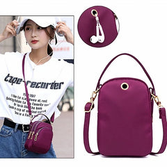 Women's Nylon Mini Handbag Crossbody Cell Phone Clutch Purse Wallet