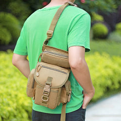 Nylon Men High Military Belt Bum Fanny Waist Pack Riding Shoulder Bags