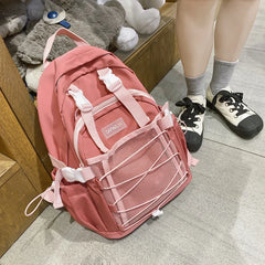 Nylon+Mesh Female Backpack School Bag for Girl Rucksack Women