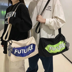Nylon Messenger Bag Gym Bag Large Handbags Shoulder Bag