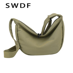 Nylon Messenger Bag Women's Dumpling Bag