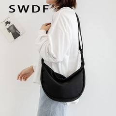 Nylon Messenger Bag Women's Dumpling Bag