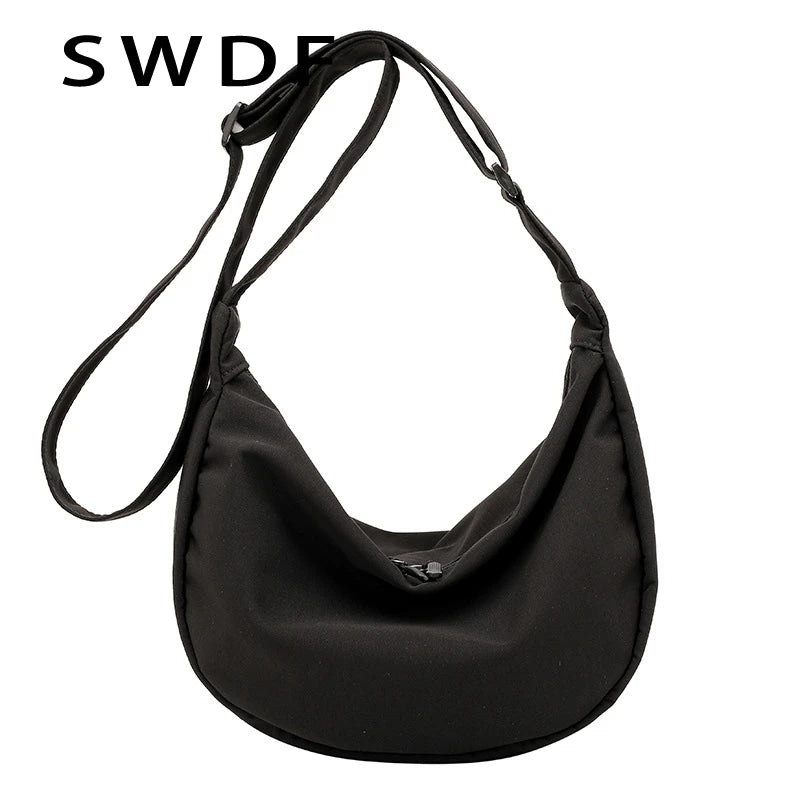 Nylon Messenger Bag Women's Dumpling Bag